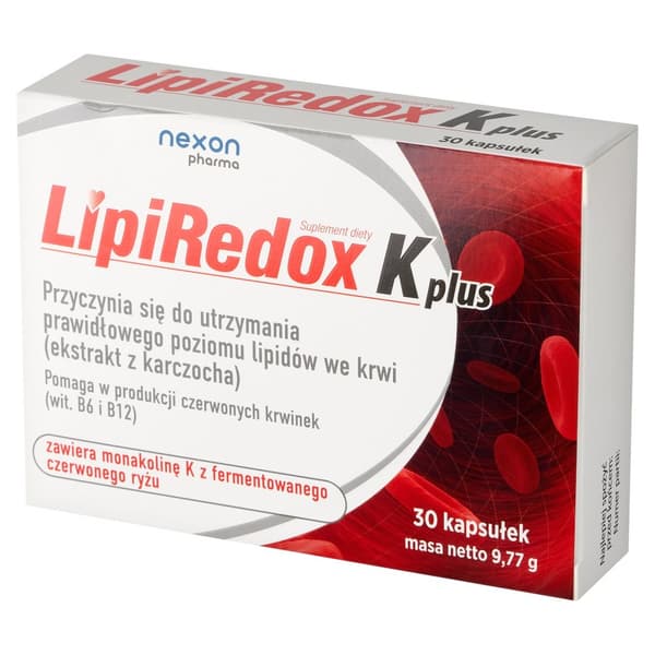 LIPIREDOX K PLUS kolesterol vitamin B 30 kapslar