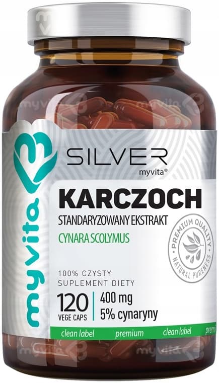 MyVita SILVER Kronärtskocka 400 mg 5 % cynarinklorosterol 120 kapslar