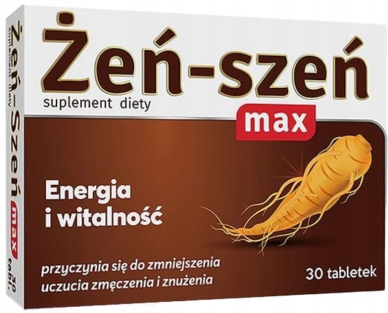 GINSENG MAX vitalitet energi stress Alg Pharma 30 tabletter