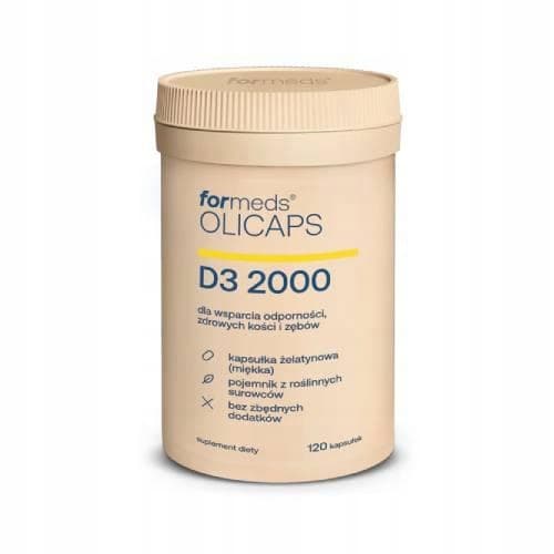 FORMEDS OLICAPS D3 2000 vitamin D immunitet ben tänder 120 kapslar