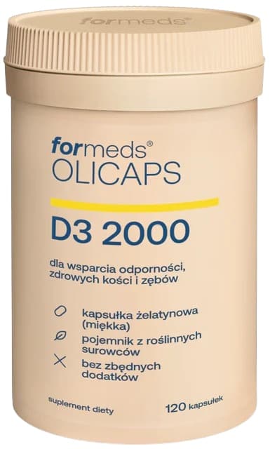 FORMEDS OLICAPS D3 2000 vitamin D immunitet ben tänder 120 kapslar