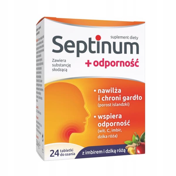 SEPTINUM + IMMUNITET tabletter mot halshosta NP Zdrovit 24 tabletter