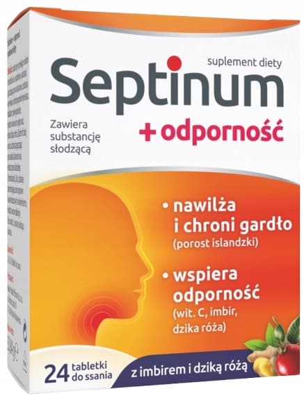 SEPTINUM + IMMUNITET tabletter mot halshosta NP Zdrovit 24 tabletter