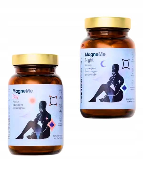 HÄLSOLAB MagneMe MEN magnesium vitamin B dag och natt för män 120 kapslar