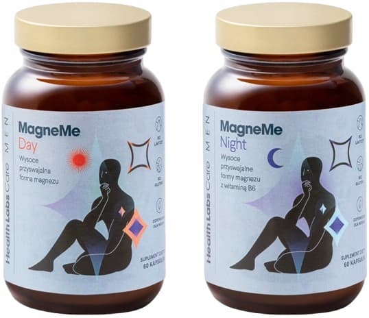 HÄLSOLAB MagneMe MEN magnesium vitamin B dag och natt för män 120 kapslar