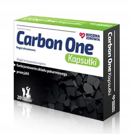 Carbon One Aktivt kol 150 mg Health Family 20 kapslar