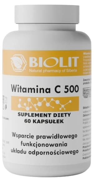 C-VITAMIN 500 immunitet BIOLIT 60 kapsler