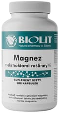 Miniatyrbild 5 av 5: MAGNESIUM MED VÄXTEXTRAKT magnesiumcitrat BIOLIT 180 kapslar