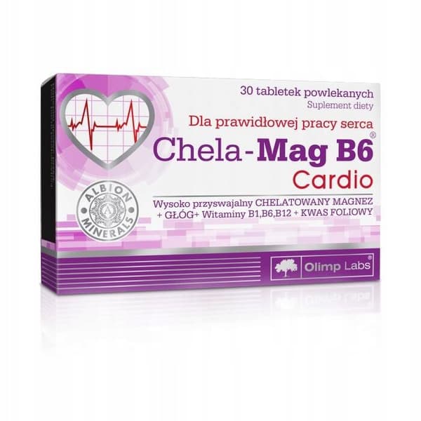 OLIMP CHELA-MAG B6 CARDIO magnesium vitamin B hagtorn HEART 30 tabletter