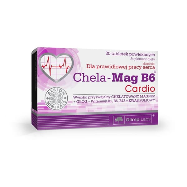 OLIMP CHELA-MAG B6 CARDIO magnesium vitamin B hagtorn HEART 30 tabletter