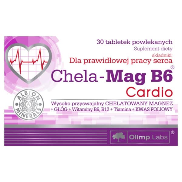 OLIMP CHELA-MAG B6 CARDIO magnesium vitamin B hagtorn HEART 30 tabletter