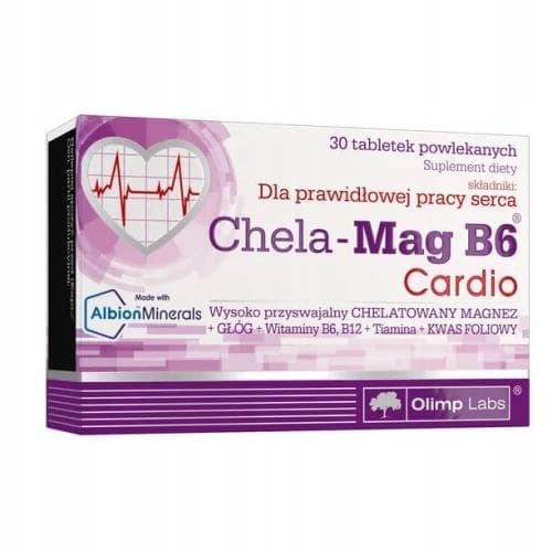 OLIMP CHELA-MAG B6 CARDIO magnesium vitamin B hagtorn HEART 30 tabletter