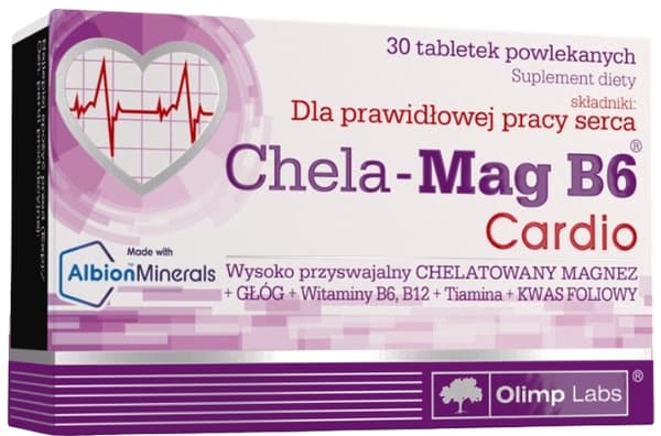 OLIMP CHELA-MAG B6 CARDIO magnesium vitamin B hagtorn HEART 30 tabletter