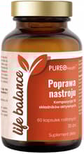 Miniatyrbillede 1 af 2: PUREO HEALTH Livsbalance Humørforbedring ASHWAGANDHA STRESS SØVN 60 kapsler.