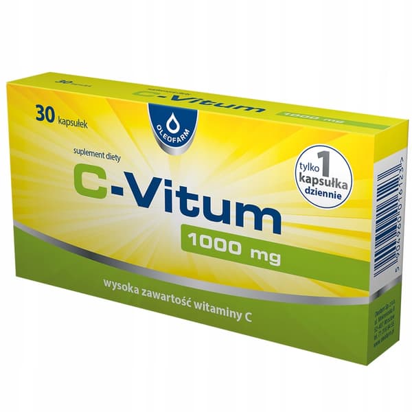 C-VITUM vitamin C 1000 mg IMMUNITET Oleofarm 60 kapslar