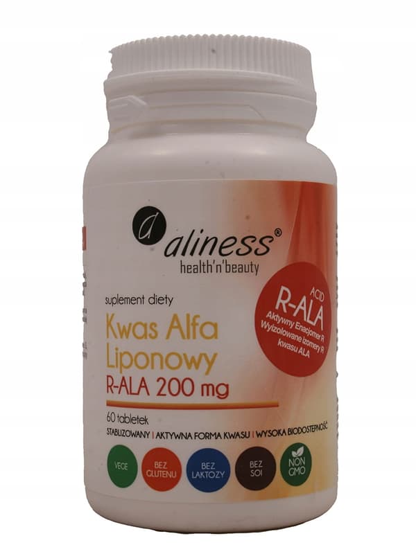 ALINESS Alfa-liponsyre R-ALA 200 mg ANTIOXIDANT 60 tabletter