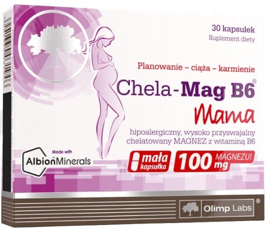 OLIMP CHELA-MAG B6 Mama magnesium vitamin B för gravida kvinnor 30 kapslar