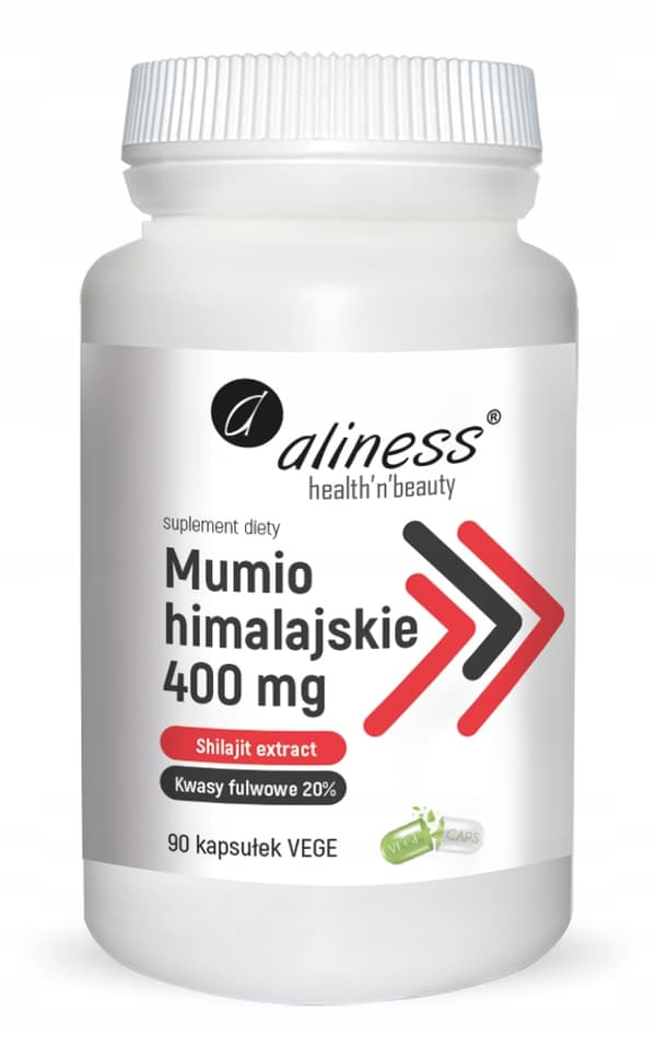 ALINESS Himalayan Mumio 400 mg Shilajit ADAPTOGEN IMMUNITET 90 kapslar