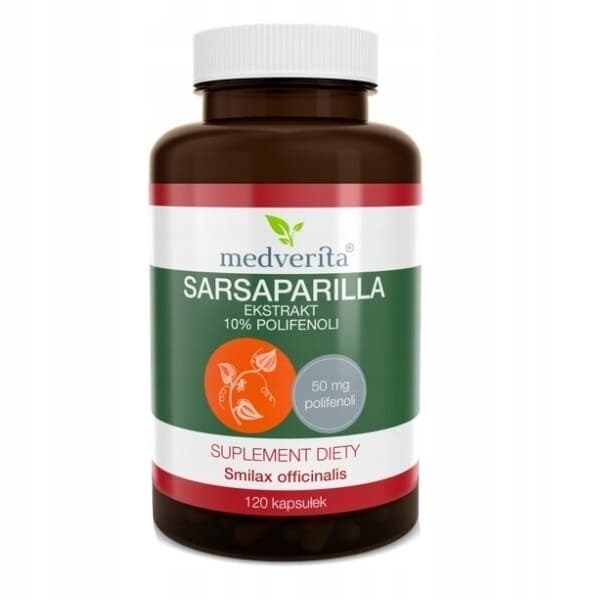 MEDVERITA Sarsaparillaextrakt 10 % polyfenoler 120 kapslar