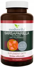 Miniatyrbild 1 av 3: MEDVERITA Sarsaparillaextrakt 10 % polyfenoler 120 kapslar