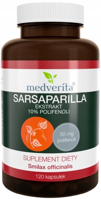 MEDVERITA Sarsaparillaextrakt 10 % polyfenoler 120 kapslar