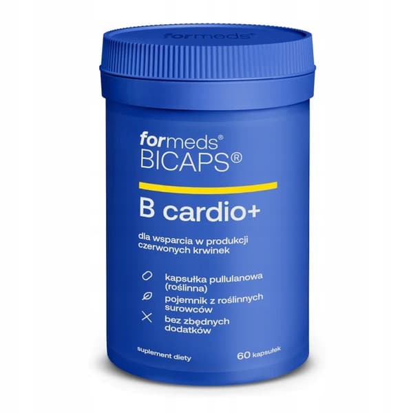 Formeds BICAPS B CARDIO+ vitamin B hjärta folat cirkulation 60 kapslar