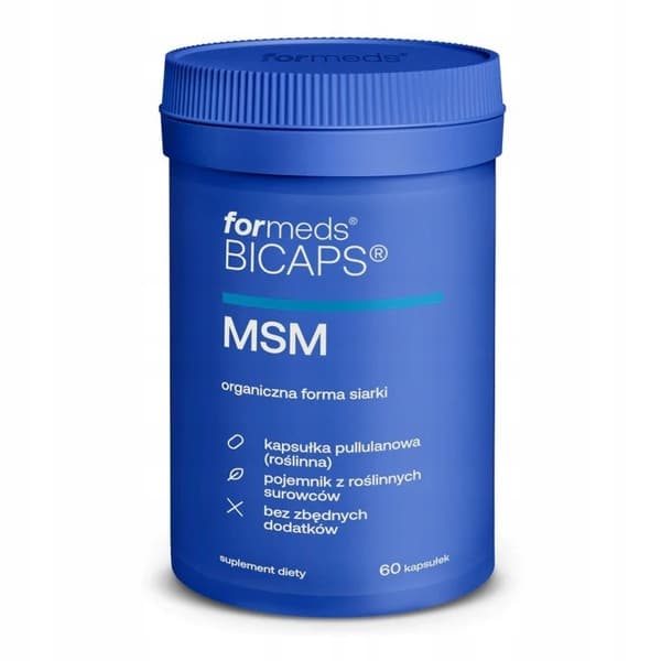 ForMeds BICAPS MSM 700 mg organisk svovl LED HÅR NEGLE 60 kapsler.