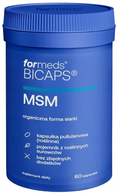 ForMeds BICAPS MSM 700 mg organisk svovl LED HÅR NEGLE 60 kapsler.