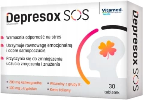 Depresox SOS vitamin B trötthet trötthet stress Vitamed 30 tabletter