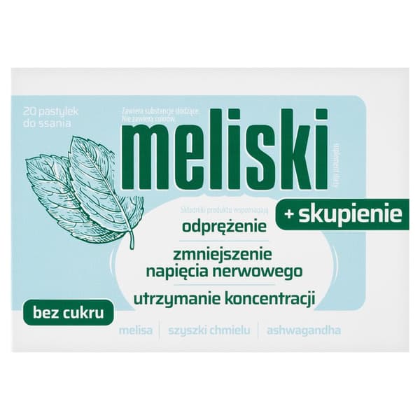 MELISKI + FOCUS stresstabletter Aflofarm 20 tabletter