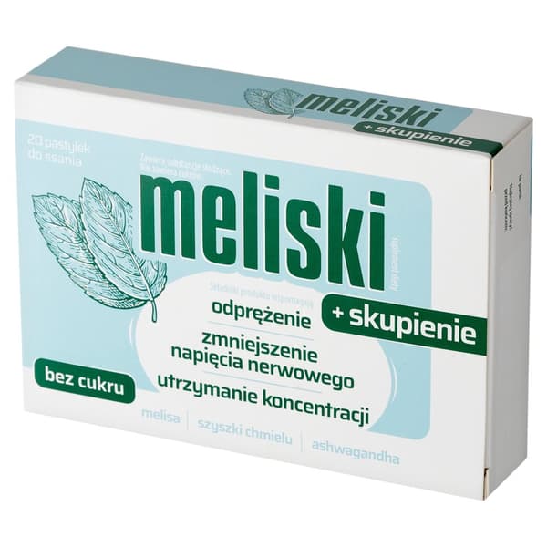 MELISKI + FOCUS stresstabletter Aflofarm 20 tabletter