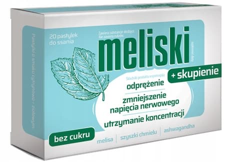 MELISKI + FOCUS stresstabletter Aflofarm 20 tabletter