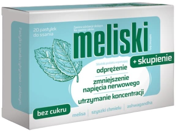 MELISKI + FOCUS stresstabletter Aflofarm 20 tabletter