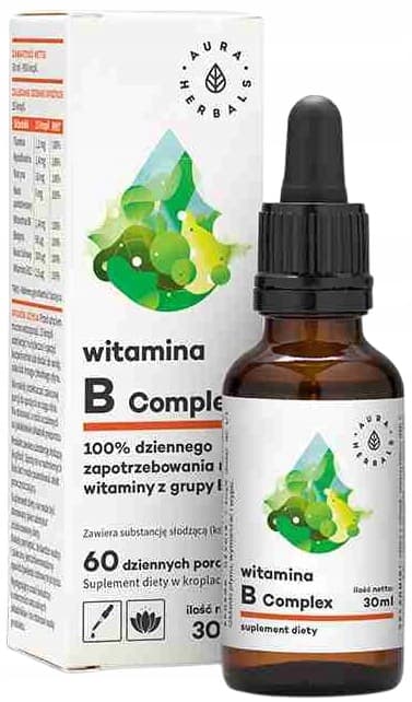Aura Herbals Vitamin B-kompleks B-vitamindråber 30 ml