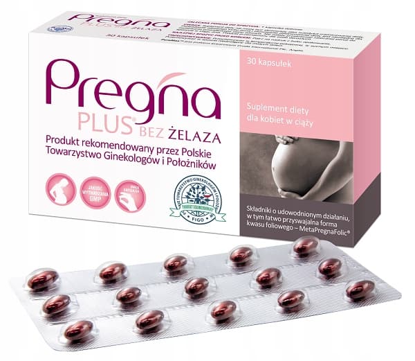 Pregna Plus utan järn för gravida kvinnor 30 kapslar