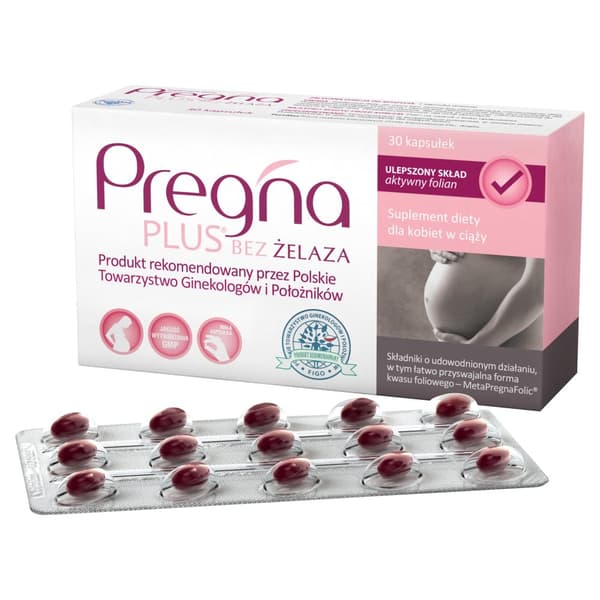 Pregna Plus utan järn för gravida kvinnor 30 kapslar