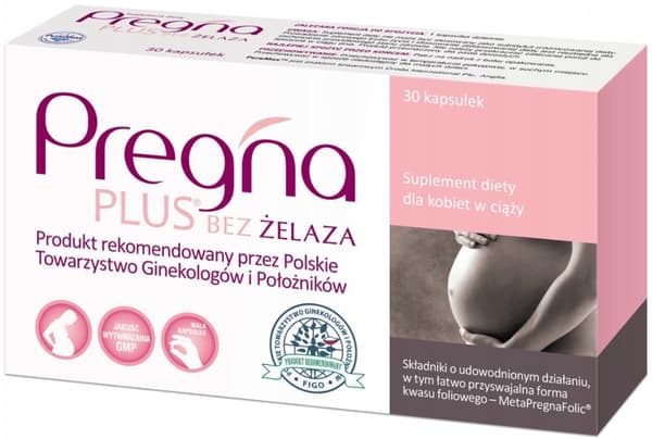 Pregna Plus utan järn för gravida kvinnor 30 kapslar