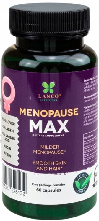 LANCO MENOPAUZA MAX rödklöver för kvinnor 60 kapslar