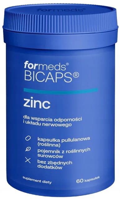 Formeds BICAPS ZINK zink immunitet hår hud naglar 60 kapslar