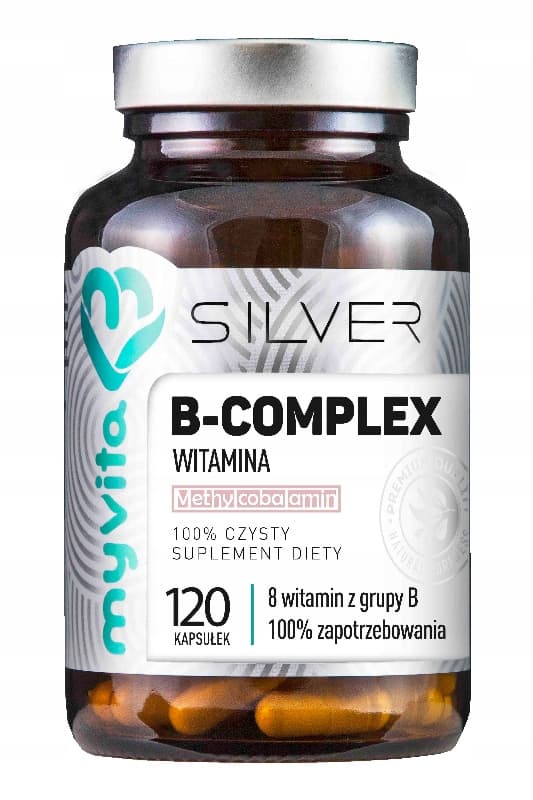 SILVERVITAMIN B-KOMPLEX komplex av B-vitaminer MyVita 120 kapslar