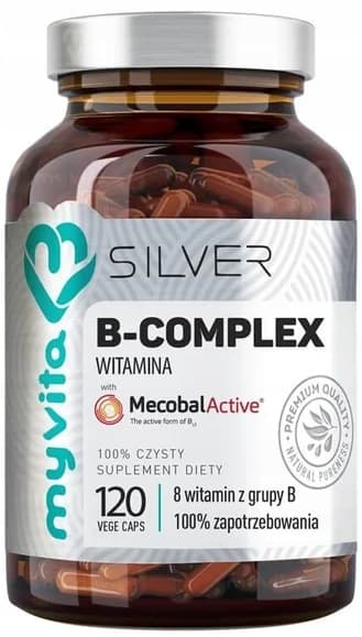 SILVERVITAMIN B-KOMPLEX komplex av B-vitaminer MyVita 120 kapslar