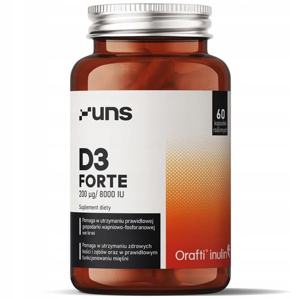 VITAMIN D3 FORTE vitamin D 8000 IE benimmunitet UNS 60 kapslar