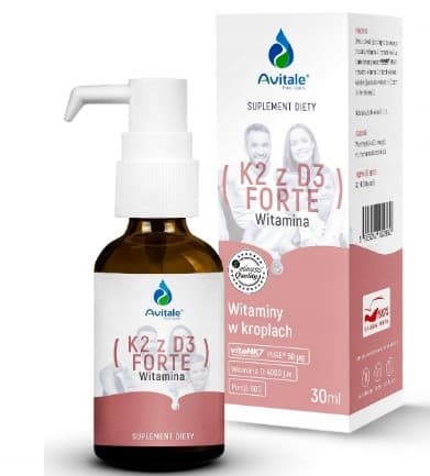 ALINESS Avitale VITAMIN K2 MK-7 + D3 FORTE droppar 30ml