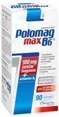 Miniatyrbild 1 av 2: POLOMAG B6 MAX magnesiumcitrat vitamin B Novascon 90 tabletter