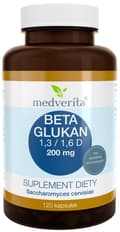Miniatyrbild 1 av 2: MEDVERITA Beta Glukan 1,3 / 1,6 D 200 mg IMMUNITET 120 kapslar