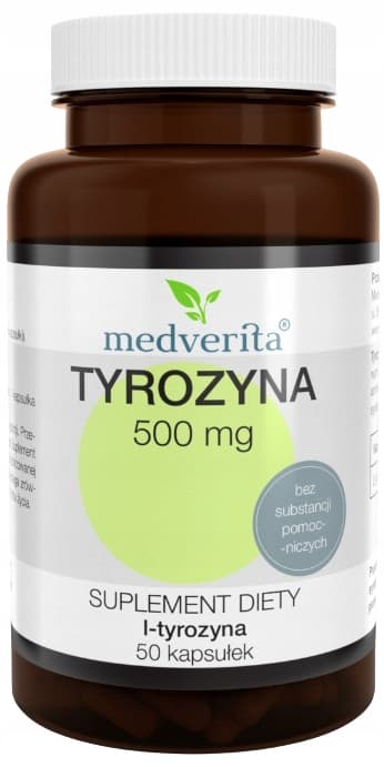 MEDVERITA Tyrosin 500 mg L-tyrosin MEMORY BRAIN 50 kapslar