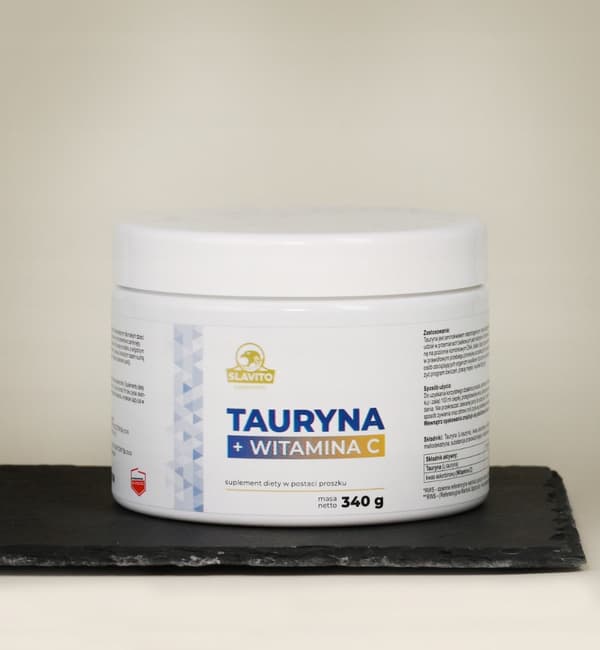 SLAVITO Taurin + C-vitamin aminosyrepulver 340 g