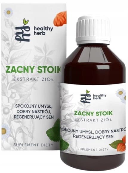 ZACNY STOIK örtextrakt stress sömn MELISA ASHWAGANDHA Hälsosam ört 250 ml