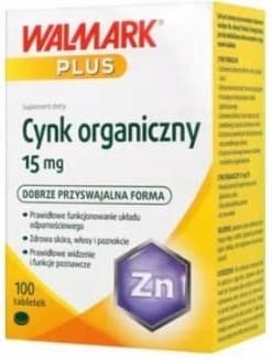 Organisk zink 15 mg Walmark 100 tabletter