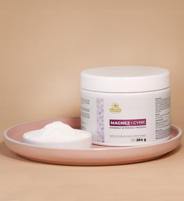 SLAVITO Magnesium + Zink mineraler hår hud naglar nervsystem 264 g